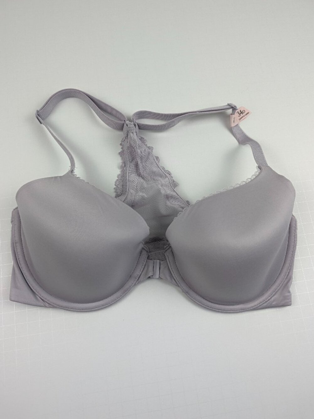 Victoria's Secret Body by Victoria 34D Gray Lavender Racerback Demi Bra